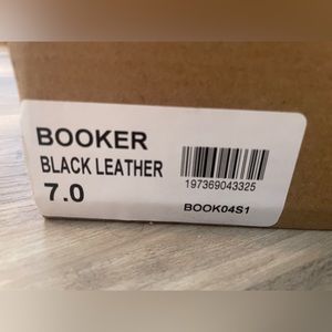 Brand new Steve Madden Booker Black Leather Heel size 7.